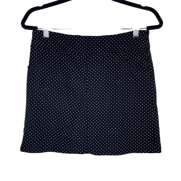 ATTYRE New York Pants - ATTYRE New York Skort Women 4 Black Polka Dot Stretch Mini Skirt Retro Classic